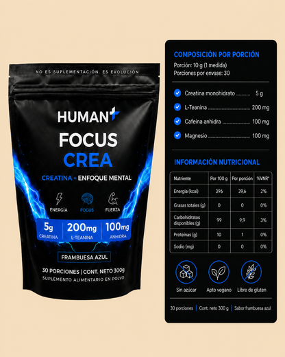 Focus CREA | Creatina + Cafeína